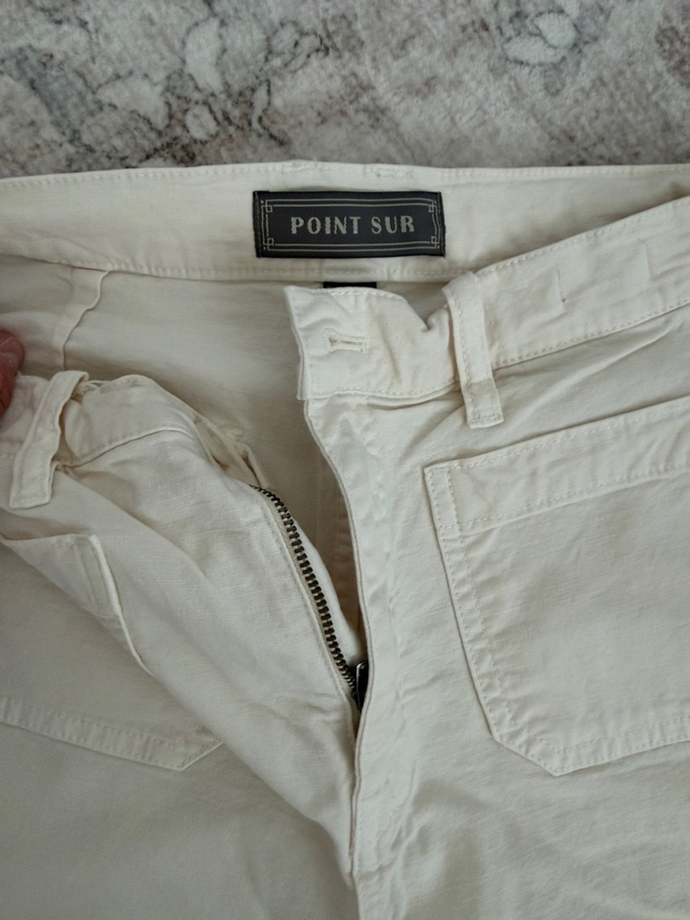 I.Crew Point Sur Cream Wide Leg Pants - Picture 2 of 5